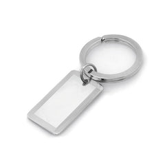 Sterling Silver Key Ring, Engine-Turned