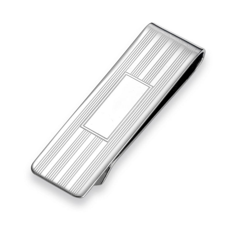 5/8 Sterling Silver Narrow Engine-Turned Money Clip