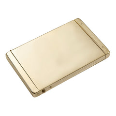 Stainless Steel Gold Finish Flip Top Card Case