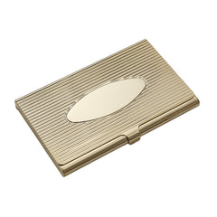 Stainless Steel Gold Finish Engravable Card Case