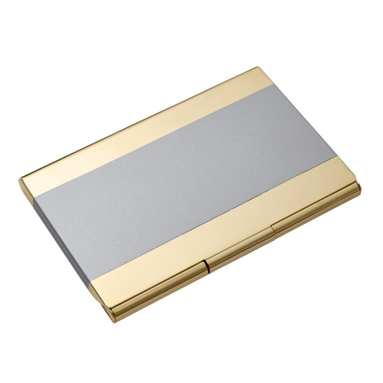 Stainless Steel Gold Finish Tu-tone Matte Finish Card Case