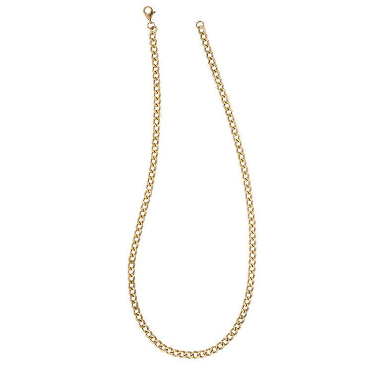 18 Stainless Steel Gold IP Plated 4.5mm Curb Chain