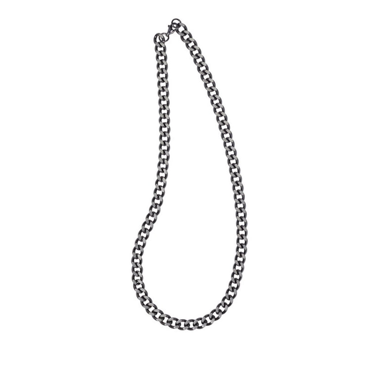 24 Stainless Steel Gun Metal IP Plated 7.5mm Curb Chain