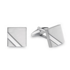 Stainless Steel Square Brushed/Polished Cufflinks