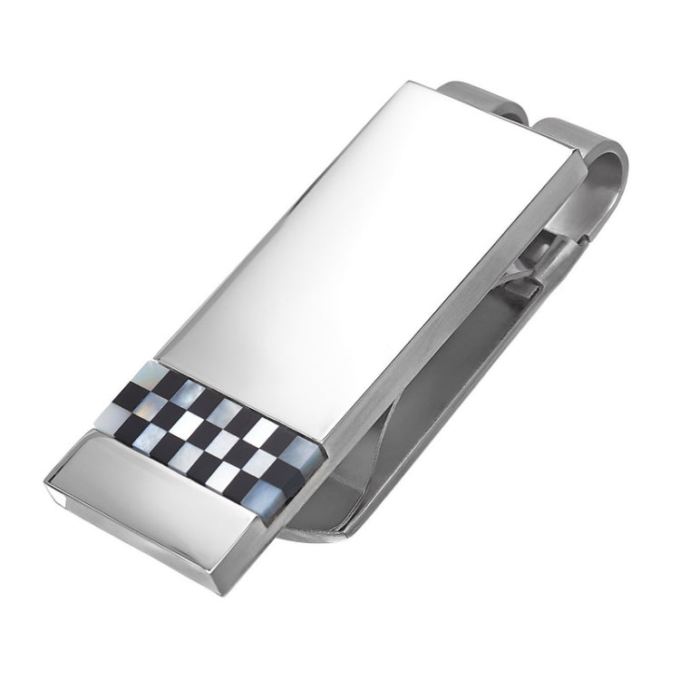 Stainless Steel Onyx & MOP Check Money Clip