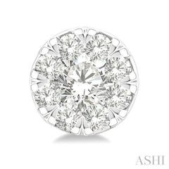 1/6 Ctw Lovebright Petite Round Shape Round Cut Diamond Fashion Stud Earrings in 10K Yellow and White Gold