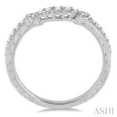 1/6 Ctw Round Diamond Wedding Band in 14K White Gold