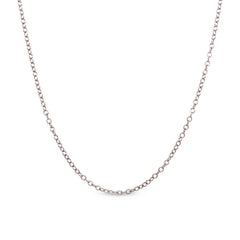 18- in platinum finish sterling silver fine cable chain
