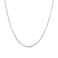 18 rose gold finish sterling silver fine cable chain