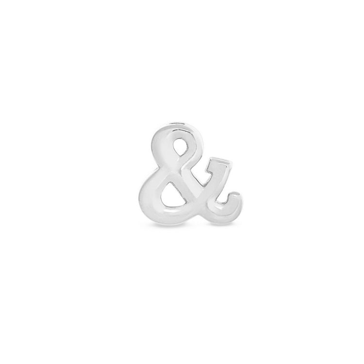Platinum finish sterling silver & sign charm