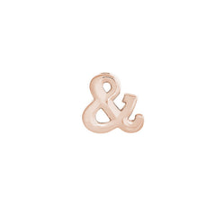 Rose gold finish sterling silver & sign charm
