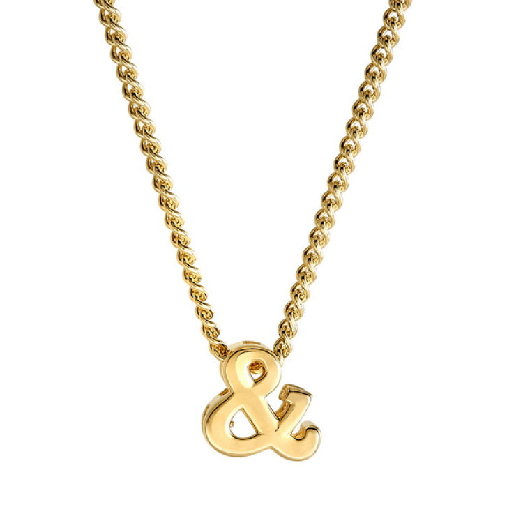 Gold finish finish sterling silver & sign pendant on 18 chain