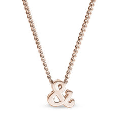 Rose gold finish finish sterling silver & sign pendant on 18 chain