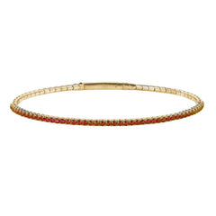 Gold vermeil finish sterling silver single row simulated ruby birthstones