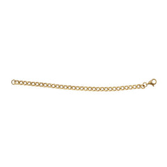 8.25 Stainless Steel Gold IP Plated 4.5mm Curb Bracelet