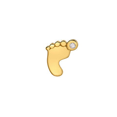 Gold finish sterling silver babyprint charm