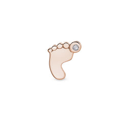 Rose gold finish sterling silver babyprint charm