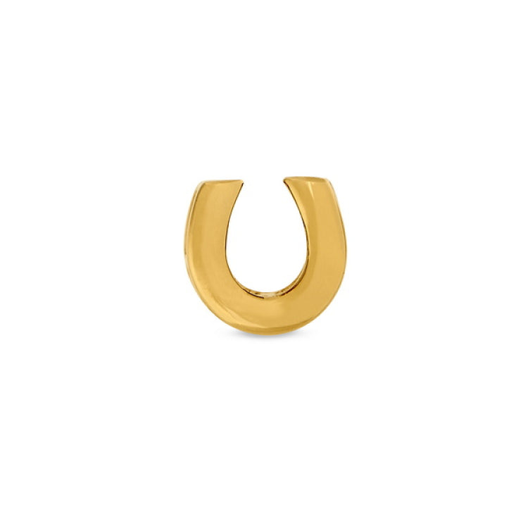 Gold finish sterling silver horseshoe charm