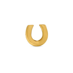 Gold finish sterling silver horseshoe charm