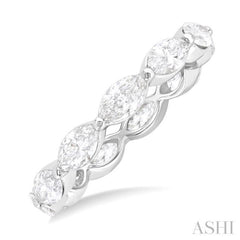 2 Ctw East-West Set Marquise Cut Diamond Eternity Wedding Band in 14K White Gold